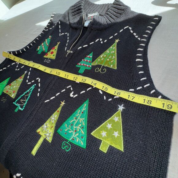 Designers Original Studo Joy Size PL Vintage Christmas Tree Vest – Pre-Owned VTG - Picture 5 of 8